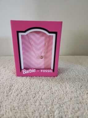 Special Edition Barbie x Fossil Rose Gold Pendant Necklace